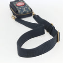 LOUIS VUITTON LV Squared Double Phone Pouch Blue M81060 LV Auth 159145SAM-7