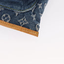 LOUIS VUITTON Monogram Denim Flat Shopper Tragetasche Blau M95018 LV Auth 159149SM-9