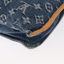 LOUIS VUITTON Monogram Denim Flat Shopper Tragetasche Blau M95018 LV Auth 159149SM-16