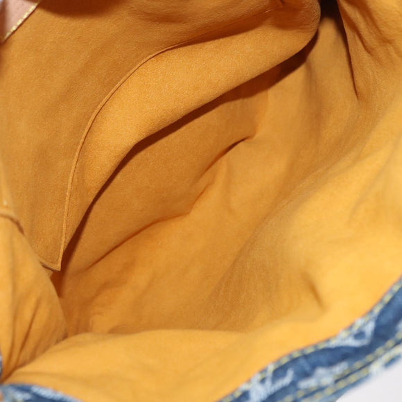 LOUIS VUITTON Monogram Denim Flat Shopper Tote Bag Blue M95018 LV Auth 159149SM