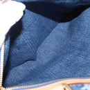 LOUIS VUITTON Monogram Denim Flat Shopper Tragetasche Blau M95018 LV Auth 159149SM-23