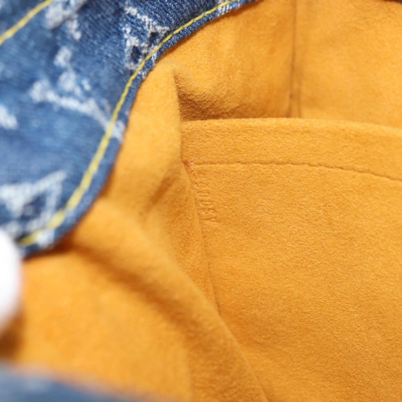 LOUIS VUITTON Monogram Denim Flat Shopper Tote Bag Blue M95018 LV Auth 159149SM