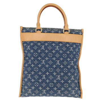 LOUIS VUITTON Monogram Denim Flat Shopper Tote Bag Blue M95018 LV Auth 159149SM - 0