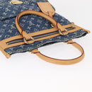 LOUIS VUITTON Monogram Denim Flat Shopper Tragetasche Blau M95018 LV Auth 159149SM-6