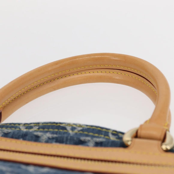 LOUIS VUITTON Monogram Denim Flat Shopper Tote Bag Blue M95018 LV Auth 159149SM