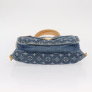 LOUIS VUITTON Monogram Denim Flat Shopper Tragetasche Blau M95018 LV Auth 159149SM-5