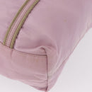 PRADA Hand Bag Nylon Pink Silver Auth 159153-15