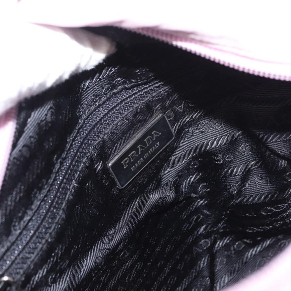 PRADA Hand Bag Nylon Pink Silver Auth 159153