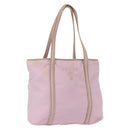 PRADA Hand Bag Nylon Pink Silver Auth 159153-1