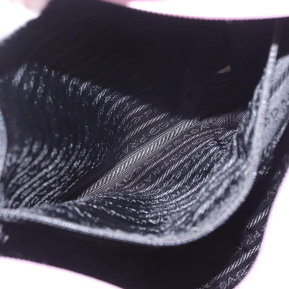 PRADA Hand Bag Nylon Pink Silver Auth 159153