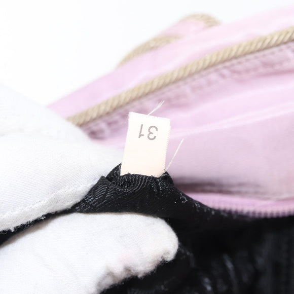 PRADA Hand Bag Nylon Pink Silver Auth 159153
