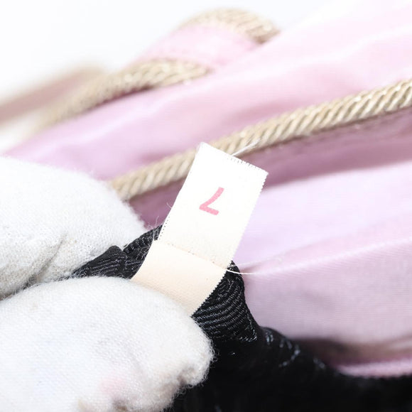 PRADA Hand Bag Nylon Pink Silver Auth 159153