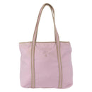 PRADA Hand Bag Nylon Pink Silver Auth 159153-13
