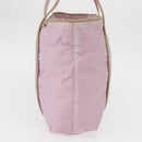 PRADA Hand Bag Nylon Pink Silver Auth 159153-4