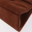 GIVENCHY Hand Bag Suede Brown Gold Auth 159158-11