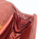 GIVENCHY Hand Bag Suede Brown Gold Auth 159158-18