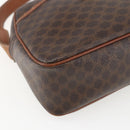 CELINE Macadam Canvas Shoulder Bag PVC Leather Brown Gold Auth 159160-11