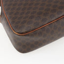 CELINE Macadam Canvas Shoulder Bag PVC Leather Brown Gold Auth 159160-13