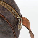 CELINE Macadam Canvas Shoulder Bag PVC Leather Brown Gold Auth 159160-14