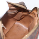 CELINE Macadam Canvas Shoulder Bag PVC Leather Brown Gold Auth 159160-18
