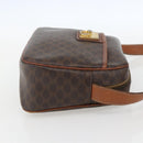 CELINE Macadam Canvas Shoulder Bag PVC Leather Brown Gold Auth 159160-5