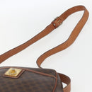 CELINE Macadam Canvas Shoulder Bag PVC Leather Brown Gold Auth 159160-8