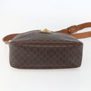 CELINE Macadam Canvas Shoulder Bag PVC Leather Brown Gold Auth 159160-9