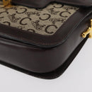 CELINE C Sulky Horse Carriage Shoulder Bag Canvas Beige Gold Auth 159163-14