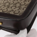 CELINE C Sulky Horse Carriage Shoulder Bag Canvas Beige Gold Auth 159163-15
