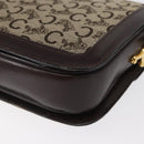 CELINE C Sulky Horse Carriage Shoulder Bag Canvas Beige Gold Auth 159163-16