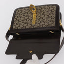 CELINE C Sulky Horse Carriage Shoulder Bag Canvas Beige Gold Auth 159163-10