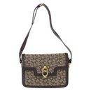CELINE C Sulky Horse Carriage Shoulder Bag Canvas Beige Gold Auth 159163-13
