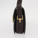 CELINE C Sulky Horse Carriage Shoulder Bag Canvas Beige Gold Auth 159163-3