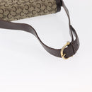 CELINE C Sulky Horse Carriage Shoulder Bag Canvas Beige Gold Auth 159163-7