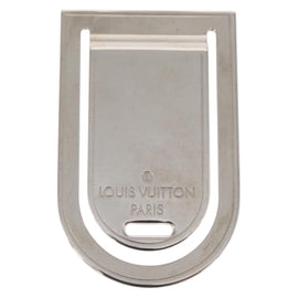 LOUIS VUITTON Pansavie Porto Address Money Clip Metal Silver M64691 Auth 159170M - 0