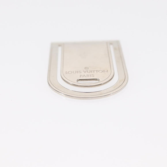 LOUIS VUITTON Pansavie Porto Address Money Clip Metal Silver M64691 Auth 159170M
