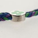 LOUIS VUITTON Brass Friendship Bracelet Leather Blue M0967 LV Auth 159171M-10