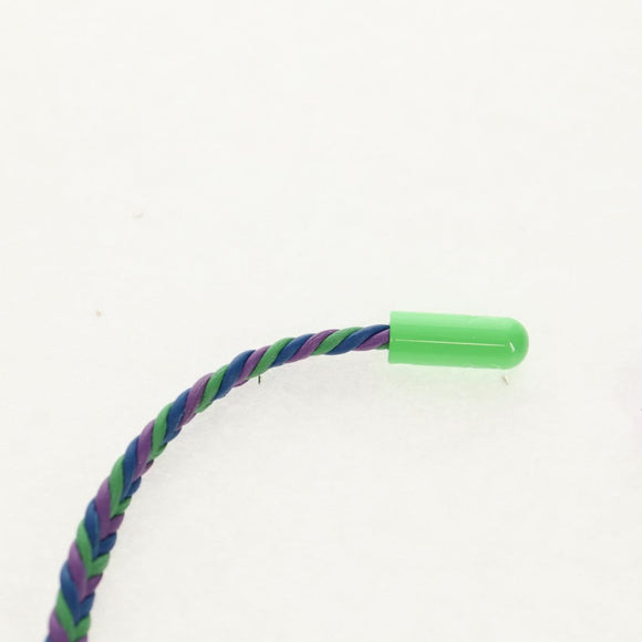 LOUIS VUITTON Brass Friendship Bracelet Leather Blue M0967 LV Auth 159171M