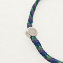 LOUIS VUITTON Brass Friendship Bracelet Leather Blue M0967 LV Auth 159171M-4
