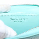 TIFFANY&Co. Coin Purse Leather Turquoise Blue Auth 159173-10