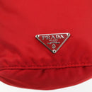 PRADA Pouch Nylon Red Silver Auth 159174-17