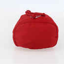PRADA Pouch Nylon Red Silver Auth 159174-6