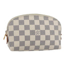 LOUIS VUITTON Damier Azur Pochette Cosmetic PM Pouch N60024 LV Auth 159175-1