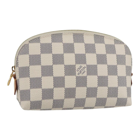 LOUIS VUITTON Damier Azur Pochette Cosmetic PM Pouch N60024 LV Auth 159175