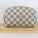 LOUIS VUITTON Damier Azur Pochette Cosmetic PM Pouch N60024 LV Auth 159175-12