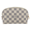 LOUIS VUITTON Damier Azur Pochette Cosmetic PM Pouch N60024 LV Auth 159175-2