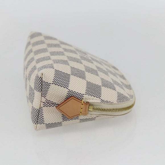LOUIS VUITTON Damier Azur Pochette Cosmetic PM Pouch N60024 LV Auth 159175