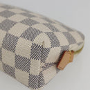 LOUIS VUITTON Damier Azur Pochette Cosmetic PM Pouch N60024 LV Auth 159175-7