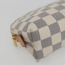 LOUIS VUITTON Damier Azur Pochette Cosmetic PM Pouch N60024 LV Auth 159175-14