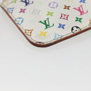 LOUIS VUITTON Multicolor Pochette Cles NM Coin Purse White M93734 LV Auth 159177-16